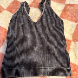Zenana Black Striped Tank Top